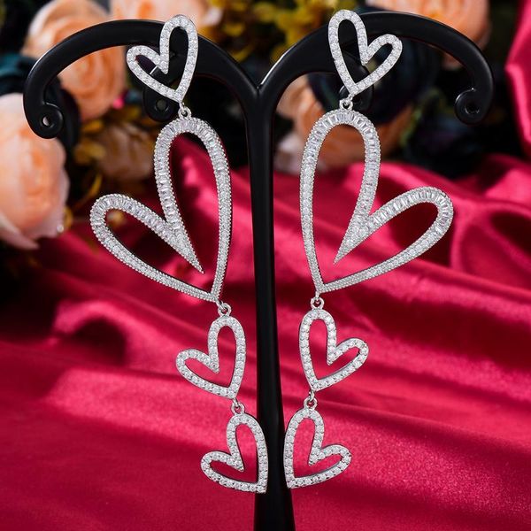 dangle & chandelier godki maxi long heart love earring for women wedding cubic zirconia dubai bridal earrings costume jewelry summer party, Silver
dangle & chandelier godki maxi long heart love earring for women wedding cubic zirconia dubai bridal earrings costume jewelry summer party, Silver