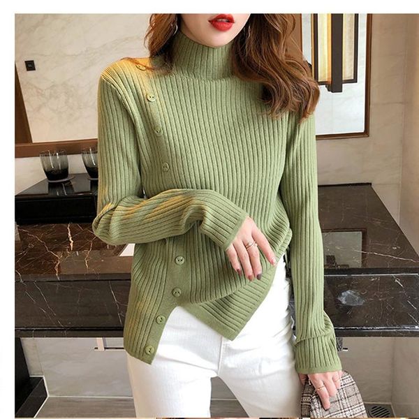 women's sweaters half turtleneck sweater bottoming shirt loose pullover ladies jumpers knitted casual button up dropship, White;black
women's sweaters half turtleneck sweater bottoming shirt loose pullover ladies jumpers knitted casual button up dropship, White;black