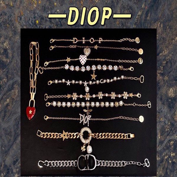pearl letter women's rhinestone bracelet simple net red same high version, Black
pearl letter women's rhinestone bracelet simple net red same high version, Black