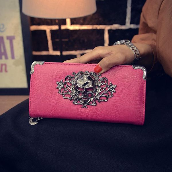 wallets female skull wallet carteira caveira leathe long porte feuille femme flower design lady women 2021 purses, Red;black
wallets female skull wallet carteira caveira leathe long porte feuille femme flower design lady women 2021 purses, Red;black