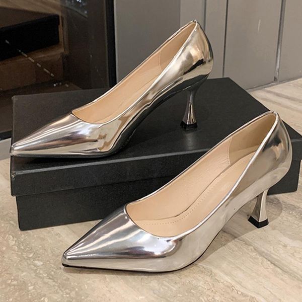 dress shoes 2021 spring elegant women thin high heels pumps lady pointed toe gold silver female tacones mujer large size party, Black
dress shoes 2021 spring elegant women thin high heels pumps lady pointed toe gold silver female tacones mujer large size party, Black