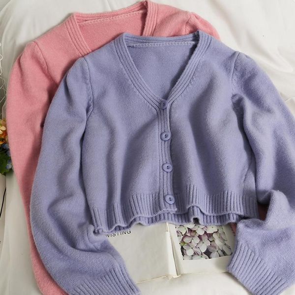 women's knits & tees casual knitted cardigan women autumn winter purple long sleeve loose female button knitwear sweaters, White
women's knits & tees casual knitted cardigan women autumn winter purple long sleeve loose female button knitwear sweaters, White