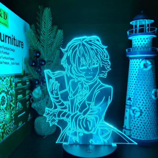 night lights bungo stray dogs dazai book 3d led anime lamp nightlights illusion color changing table for bedroom decoration
night lights bungo stray dogs dazai book 3d led anime lamp nightlights illusion color changing table for bedroom decoration