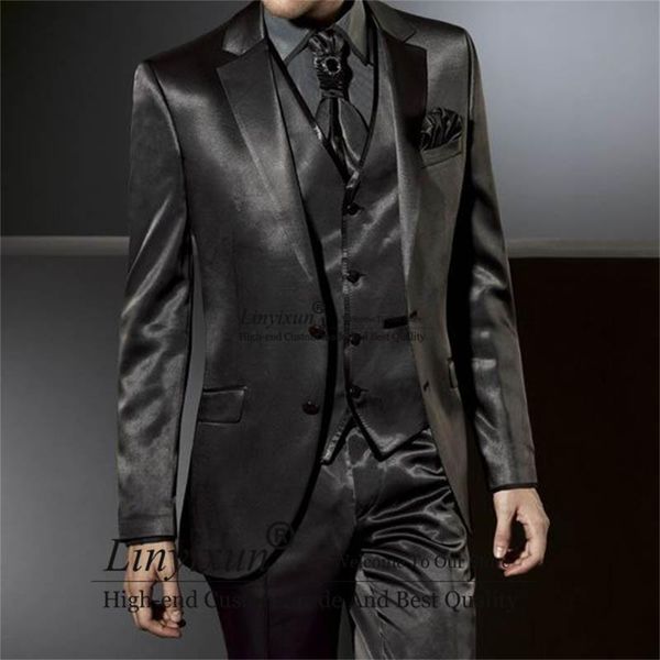 men's suits & blazers formal slim fit men suit black satin groom wedding tuxedo prom party man blazer 3 pieces set business ensembles h, White;black
men's suits & blazers formal slim fit men suit black satin groom wedding tuxedo prom party man blazer 3 pieces set business ensembles h, White;black