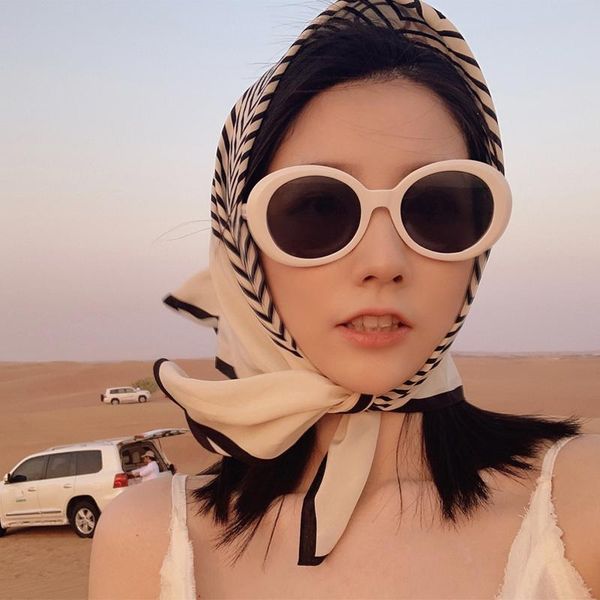 scarves &dolphin women small silky scarf 70x70cm cream white black strip chiffon headbands bandana bag ribbon neckerchief hijab, Blue;gray
scarves &dolphin women small silky scarf 70x70cm cream white black strip chiffon headbands bandana bag ribbon neckerchief hijab, Blue;gray