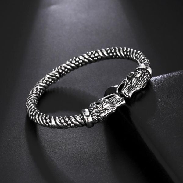 bangle skyrim stainless steel animal head viking amulet vintage dragon wolf bird for men punk jewelry drop, Black
bangle skyrim stainless steel animal head viking amulet vintage dragon wolf bird for men punk jewelry drop, Black