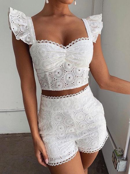 women's tracksuits 2021 summer fashion 2 piece set short sets women lace ruffles sleeveless mini + shorts, Gray
women's tracksuits 2021 summer fashion 2 piece set short sets women lace ruffles sleeveless mini + shorts, Gray