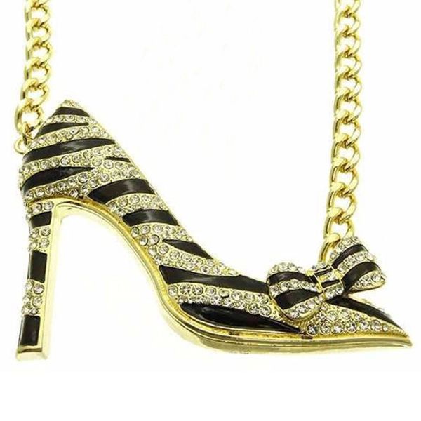 diamond jewelry alloy bow necklace high heels pendant collarbone chain, Black
diamond jewelry alloy bow necklace high heels pendant collarbone chain, Black