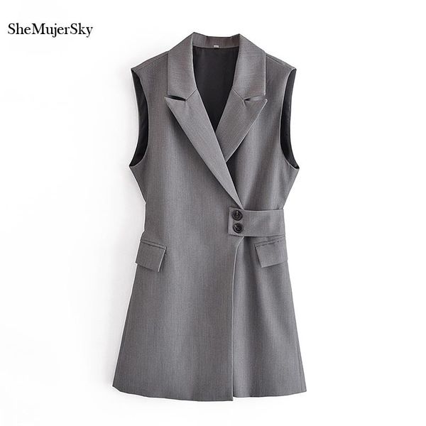 women's vests shemujersky women sleeveless gray blazer spring autumn long vest blaser 2021 jackets veste femme, Black;white
women's vests shemujersky women sleeveless gray blazer spring autumn long vest blaser 2021 jackets veste femme, Black;white