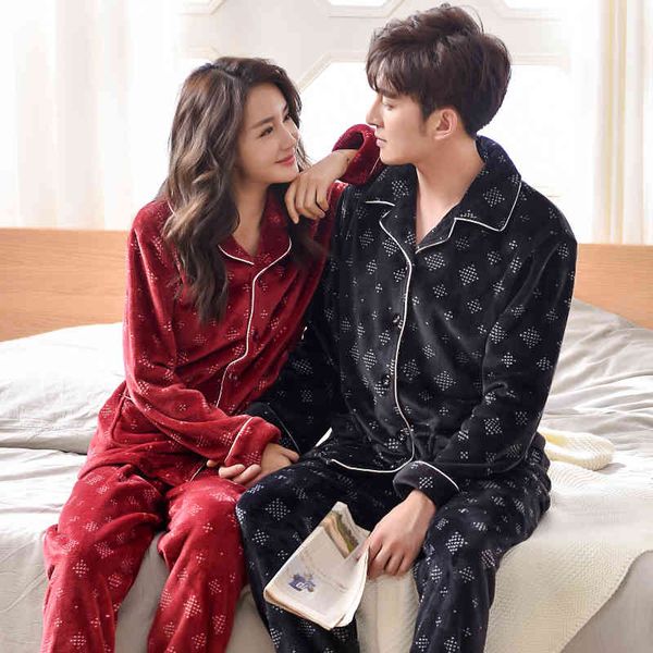 lovers thick warm winter pajamas men soft flannel pyjamas women geometric coral fleece sleepwear for couples, Black;brown
lovers thick warm winter pajamas men soft flannel pyjamas women geometric coral fleece sleepwear for couples, Black;brown