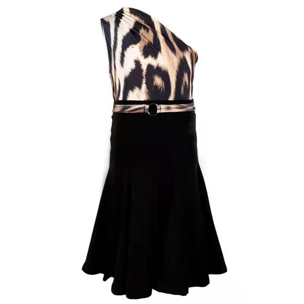 stage wear leopard print practice performance competition girls children latin dress, Black;red
stage wear leopard print practice performance competition girls children latin dress, Black;red