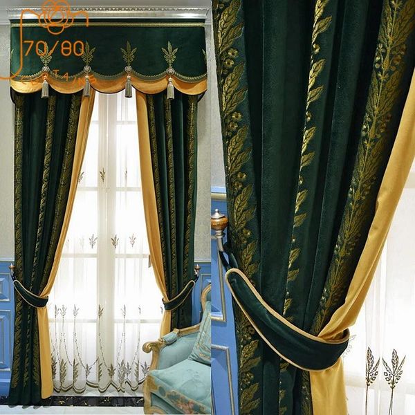curtain & drapes american light luxury flannel gold leaf embroidery dark green stitching thickening blackout curtains for living room sleepi
curtain & drapes american light luxury flannel gold leaf embroidery dark green stitching thickening blackout curtains for living room sleepi