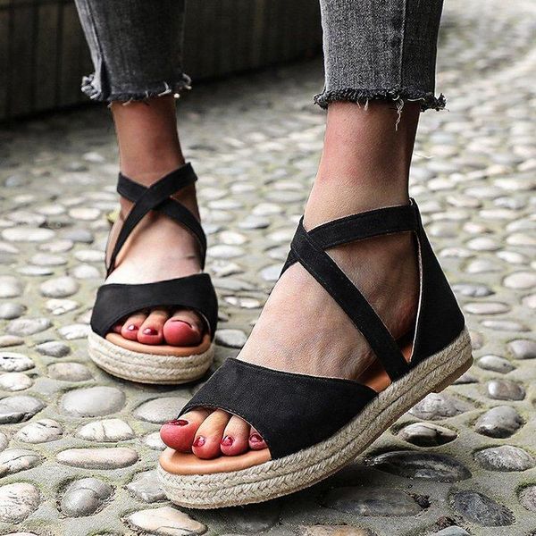 sandals large size low woman leather espadrilles platform big low-heeled high pu hoof heels cotton fabric slides rubber sand, Black
sandals large size low woman leather espadrilles platform big low-heeled high pu hoof heels cotton fabric slides rubber sand, Black
