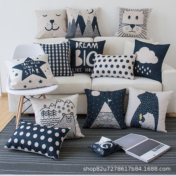 cushion/decorative pillow nordic bear stick figure linen pillowcase 18x18in home decoration living room sofa short plush throw 45x45cm
cushion/decorative pillow nordic bear stick figure linen pillowcase 18x18in home decoration living room sofa short plush throw 45x45cm