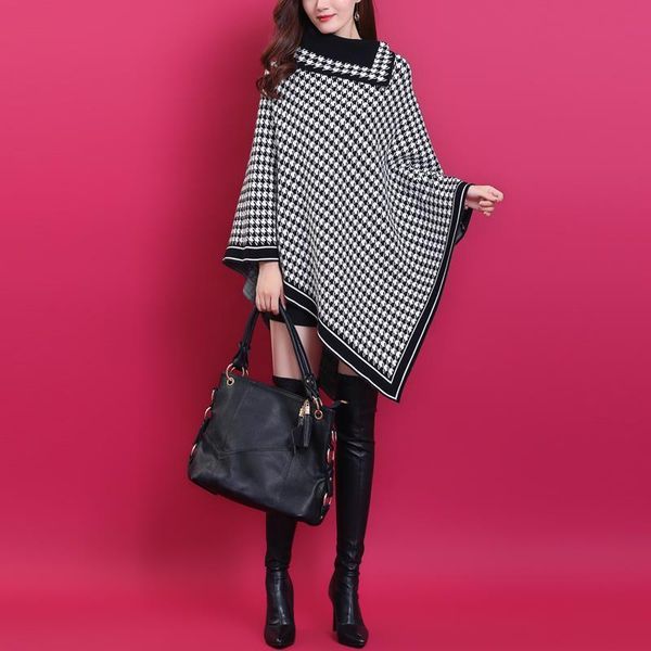 women's sweaters autumn winter latticejacquard cape sweater knitting loose asymmetry fashion temperament women outerwear0560, White;black
women's sweaters autumn winter latticejacquard cape sweater knitting loose asymmetry fashion temperament women outerwear0560, White;black
