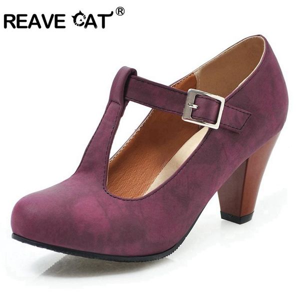 dress shoes reave cat women's pumps high heel ladies round toe t-strap buckle spike black grey purple big size 34-48 summer a1968
dress shoes reave cat women's pumps high heel ladies round toe t-strap buckle spike black grey purple big size 34-48 summer a1968