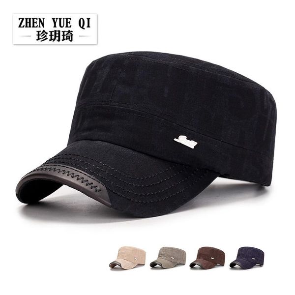wide brim hats spring and autumn wash letter flat cap men's casual cotton military hat outdoor sunshade fashion wholesale, Blue;gray 
wide brim hats spring and autumn wash letter flat cap men's casual cotton military hat outdoor sunshade fashion wholesale, Blue;gray