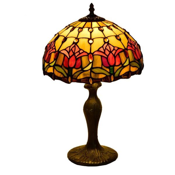 european retro red tulip el bedroom bedside living room stained glass table lamp e27 ac110v 220v lamps
european retro red tulip el bedroom bedside living room stained glass table lamp e27 ac110v 220v lamps