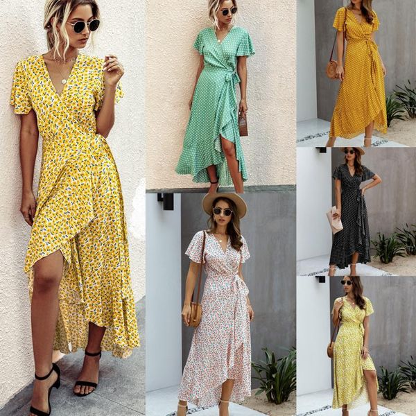 casual dresses 2021 summer fashion polka dot v-neck ruffle short sleeve women's dress, Black;gray
casual dresses 2021 summer fashion polka dot v-neck ruffle short sleeve women's dress, Black;gray