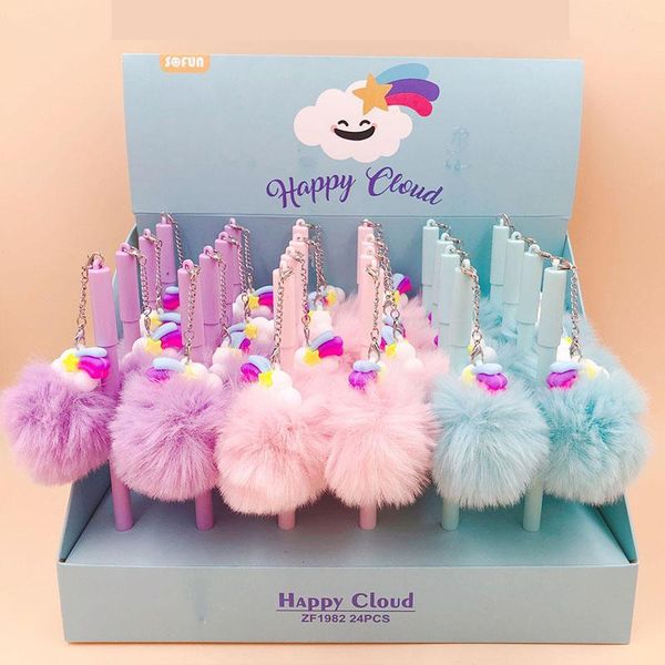 gel pens 24 pcs/lot kawaii rainbow hairball pendant pen cute 0.5mm black ink signature promotional gift office school supplies
gel pens 24 pcs/lot kawaii rainbow hairball pendant pen cute 0.5mm black ink signature promotional gift office school supplies