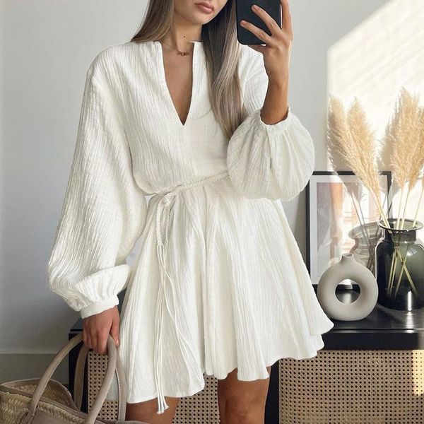 casual dresses fandy lokar v neck spring women fashion folds loose mini dress elegant tie belt female ladies, Black;gray
casual dresses fandy lokar v neck spring women fashion folds loose mini dress elegant tie belt female ladies, Black;gray