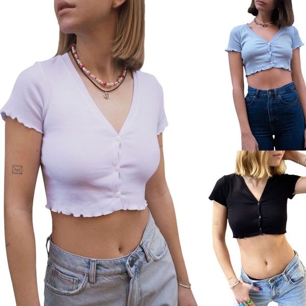 women's casual knitted short tee shirts, sleeve v neck thin ribbed knit cardigan crop t-shirt, White
women's casual knitted short tee shirts, sleeve v neck thin ribbed knit cardigan crop t-shirt, White