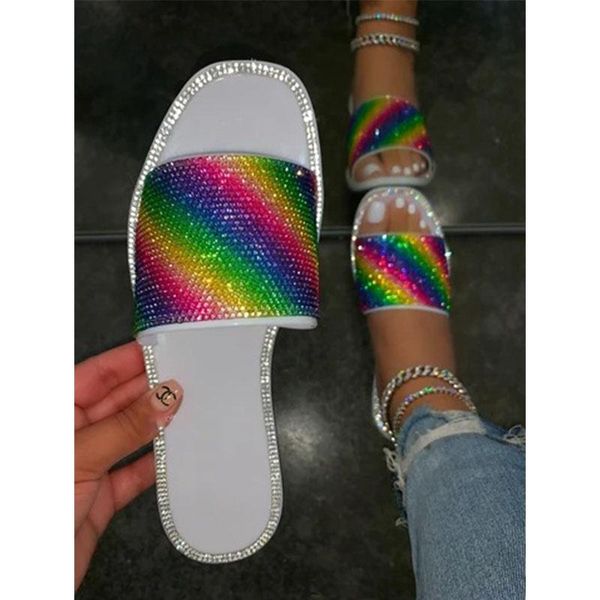 slippers ladies sandals flat glitter rhinestone jelly purse shoes for women summer slipper bling rainbow, Black
slippers ladies sandals flat glitter rhinestone jelly purse shoes for women summer slipper bling rainbow, Black