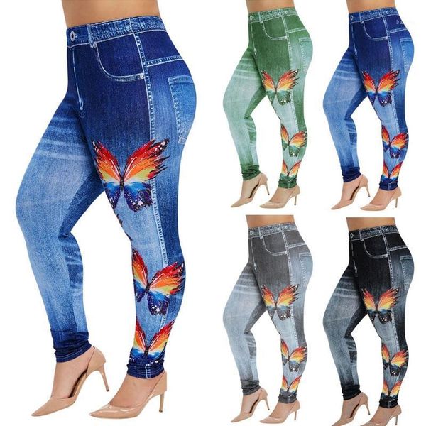 yoga outfit butterfly printed fake jeans women plus size elasticity slim pants denim trousers large imitation cowboy leggings #p2
yoga outfit butterfly printed fake jeans women plus size elasticity slim pants denim trousers large imitation cowboy leggings #p2