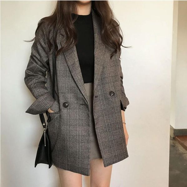 women's suits & blazers jacket winter plaid blazer vintage office lady double breast chic coat outerwear stylish elegant ladies, White;black
women's suits & blazers jacket winter plaid blazer vintage office lady double breast chic coat outerwear stylish elegant ladies, White;black