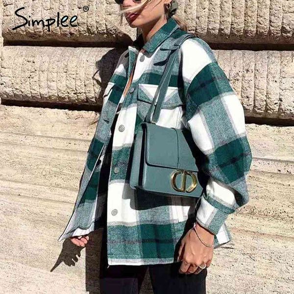 simplee casual plaid women blouse tweed coat buttons pockets female blend coats streetwear long sleeve loose ladies jackets 201014, Black;brown
simplee casual plaid women blouse tweed coat buttons pockets female blend coats streetwear long sleeve loose ladies jackets 201014, Black;brown