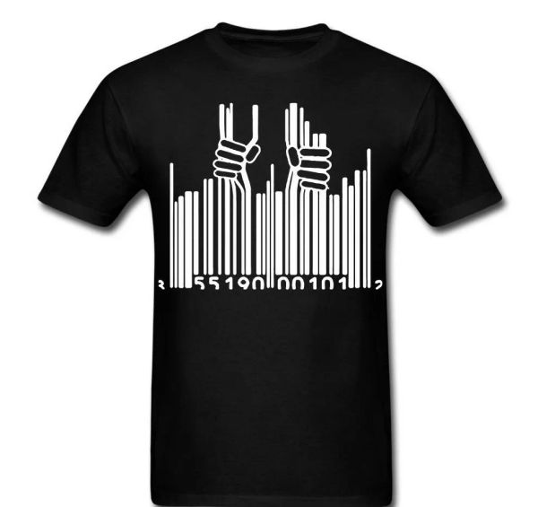Revolution anarchy bar code government destruction love hate words shirt T-shirt, White;black
Revolution anarchy bar code government destruction love hate words shirt T-shirt, White;black