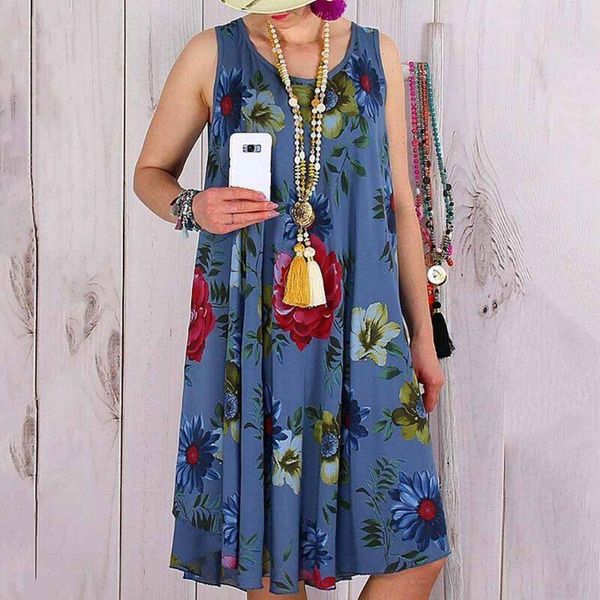 casual dresses women sleeveless floral print summer beach swing loose vest dress plus size, Black;gray
casual dresses women sleeveless floral print summer beach swing loose vest dress plus size, Black;gray
