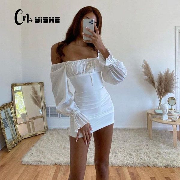 casual dresses cnyishe bandage mini elegant bodycon party club flare sleeve slash neck dress women autumn 2021 sundress female vestidos, Black;gray
casual dresses cnyishe bandage mini elegant bodycon party club flare sleeve slash neck dress women autumn 2021 sundress female vestidos, Black;gray
