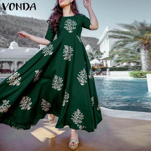party dresses vonda summer dress 2021 women half sleeve o neck vintage floral print maxi loose beach sundress femme kaftan vestidos, White;black
party dresses vonda summer dress 2021 women half sleeve o neck vintage floral print maxi loose beach sundress femme kaftan vestidos, White;black