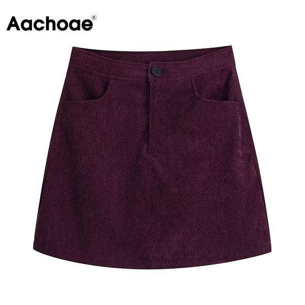 aachoae vintage a-line corduroy mini skirt women high waist elegant wine red skirts zipper fly pockets skirt mujer faldas 210413, Black
aachoae vintage a-line corduroy mini skirt women high waist elegant wine red skirts zipper fly pockets skirt mujer faldas 210413, Black