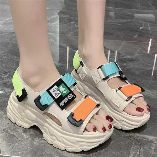 summer mixed colors chunky platform women sandals sport style wedge heel beach shoes thick bottom gladiator girl, Black
summer mixed colors chunky platform women sandals sport style wedge heel beach shoes thick bottom gladiator girl, Black