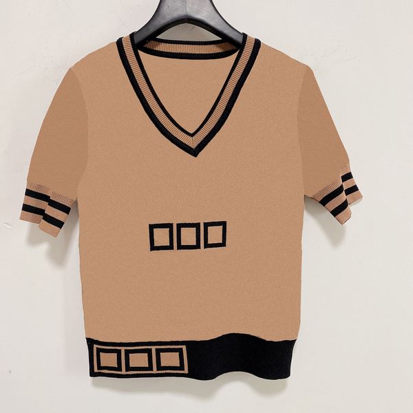 women's fashion knit sweater v-neck women self-cultivation comfortable casual printed letters stretch knitwear tees summer top, White
women's fashion knit sweater v-neck women self-cultivation comfortable casual printed letters stretch knitwear tees summer top, White