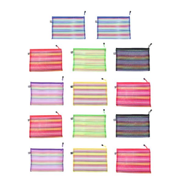 14pcs colorful portable office stationery bag mesh zipper file waterproof pencil for school supplies bags
14pcs colorful portable office stationery bag mesh zipper file waterproof pencil for school supplies bags