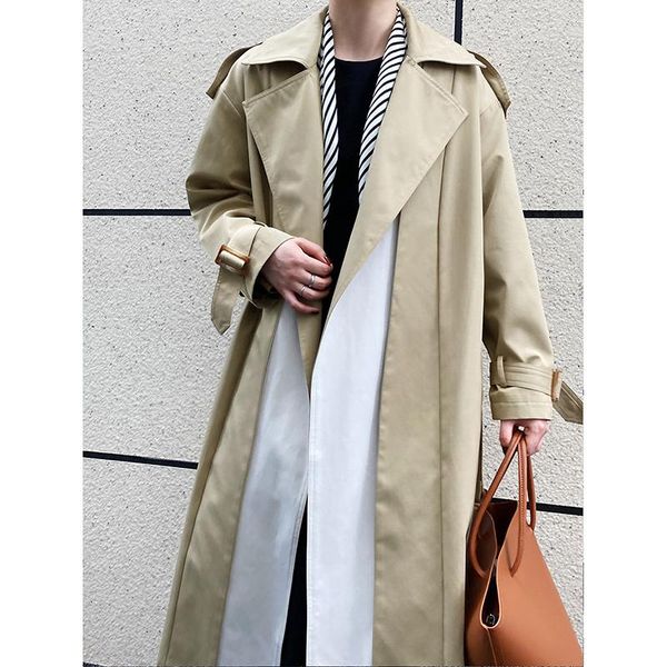 women's trench coats lvowe 2021 autumn and winter original design ladies windbreaker fake two-piece color matching temperament mid-leng, Tan;black
women's trench coats lvowe 2021 autumn and winter original design ladies windbreaker fake two-piece color matching temperament mid-leng, Tan;black