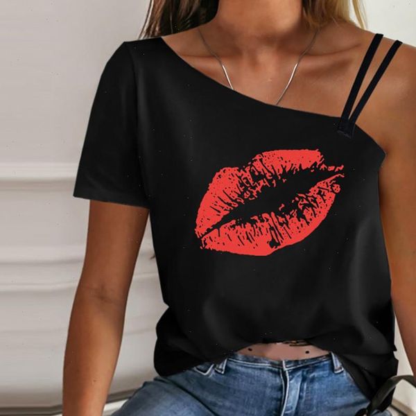 30 women t shirt summer casual mouth printing cold shoulder short sleeve tunic ladies, White
30 women t shirt summer casual mouth printing cold shoulder short sleeve tunic ladies, White