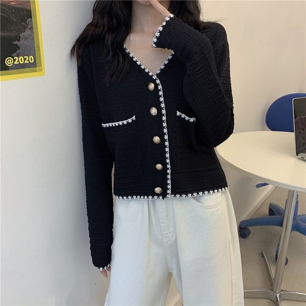 luxury women's jackets small fragrance thin knitted cardigan coat women's early autumn 2021 dign v-neck chic long sleeve top, Black;brown
luxury women's jackets small fragrance thin knitted cardigan coat women's early autumn 2021 dign v-neck chic long sleeve top, Black;brown