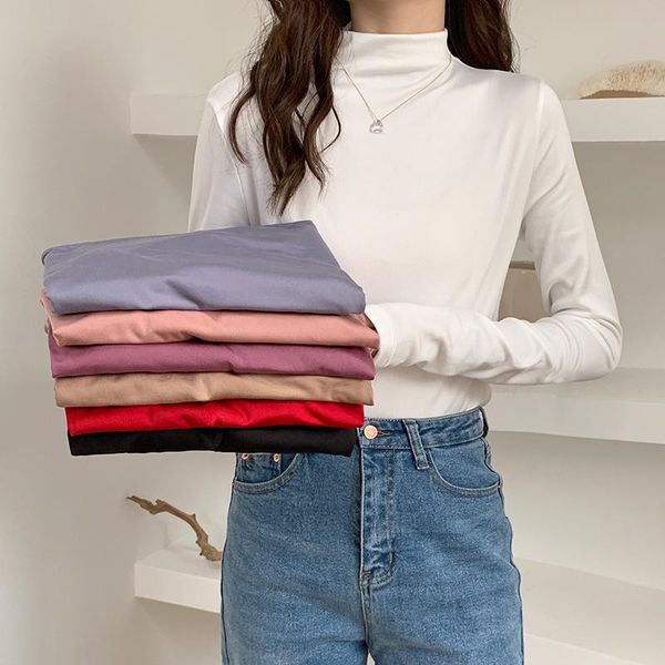 women's t-shirt 2021 spring autumn women slim t-shirts fleece warm bottoming shirts long sleeve wild korean style, White
women's t-shirt 2021 spring autumn women slim t-shirts fleece warm bottoming shirts long sleeve wild korean style, White
