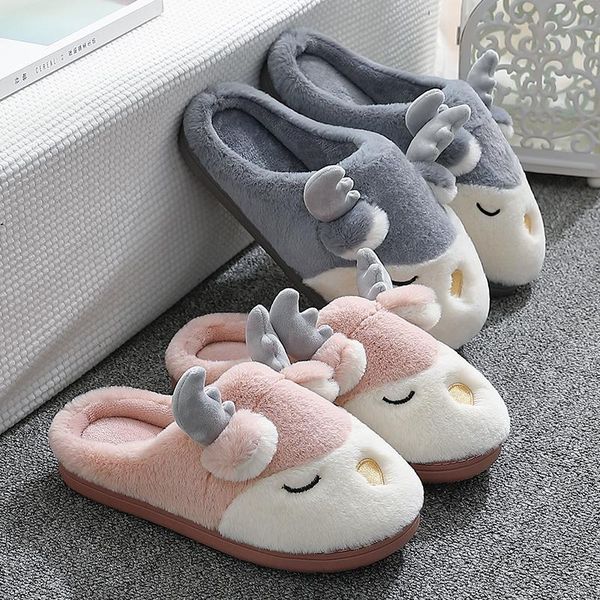 slippers women cartoons antlers cotton ladies platform plus velvet indoor shoes for men couple winter home warm, Black
slippers women cartoons antlers cotton ladies platform plus velvet indoor shoes for men couple winter home warm, Black