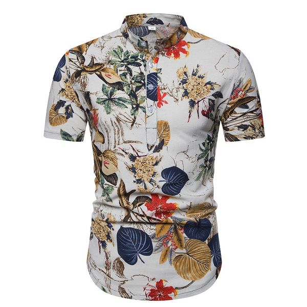 summer new stand-up collar hawaiian holiday style bottoming shirt shirt 2021 men's casual fashion beach print short-sleeved ethnic styl, White;black
summer new stand-up collar hawaiian holiday style bottoming shirt shirt 2021 men's casual fashion beach print short-sleeved ethnic styl, White;black