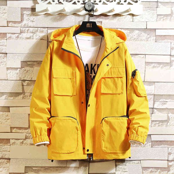 down Men's hooded streetwear 2021 spring fashion jacket hip hop man outwear, Black 
down Men's hooded streetwear 2021 spring fashion jacket hip hop man outwear, Black