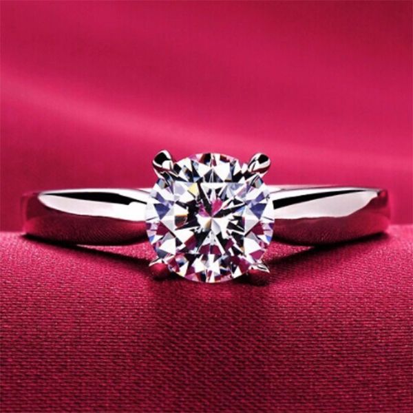 never fade 1.2ct rose gold plated large cz diamond rings 4 prong bridal wedding ring for women100 q2, Silver
never fade 1.2ct rose gold plated large cz diamond rings 4 prong bridal wedding ring for women100 q2, Silver