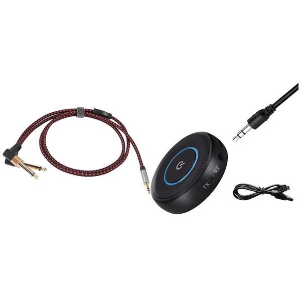 audio cables & connectors 90 degree 3.5mm to dual 6.5mm adapter jack cable 1m with bluetooth transmitter and receiver v5.0
audio cables & connectors 90 degree 3.5mm to dual 6.5mm adapter jack cable 1m with bluetooth transmitter and receiver v5.0