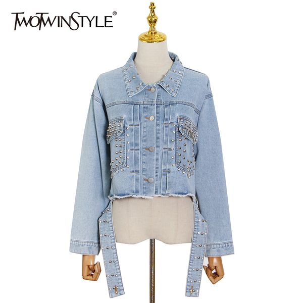 casual blue diamond denim jacket for women lapel long sleeve short loose jackets female spring fashion clothes 210524, White
casual blue diamond denim jacket for women lapel long sleeve short loose jackets female spring fashion clothes 210524, White