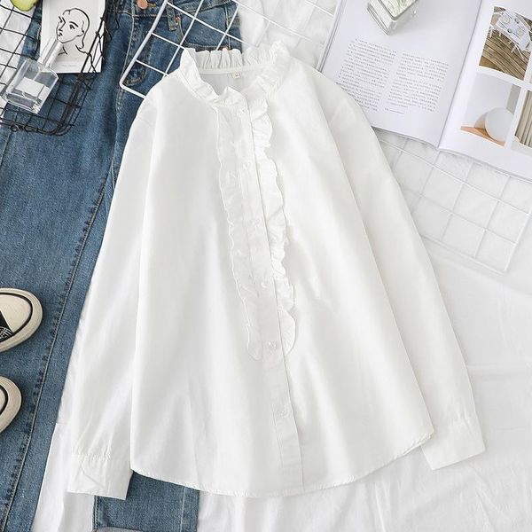 autumn arrival white shirts women fashion ruffled long sleeve patchwork sweet style basic all-match blouses for female women's &
autumn arrival white shirts women fashion ruffled long sleeve patchwork sweet style basic all-match blouses for female women's &