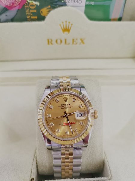 with original box 41mm 36mm 31mm 26mm woman mans watch datejust 116233 date president 18k gold diamond dial asia 2813 movement mechanical au, Slivery;brown
with original box 41mm 36mm 31mm 26mm woman mans watch datejust 116233 date president 18k gold diamond dial asia 2813 movement mechanical au, Slivery;brown